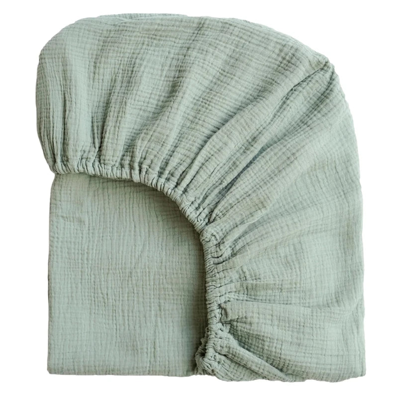 draps lit bébé coton doux imprimés fleurs points rose pâle vert pastel