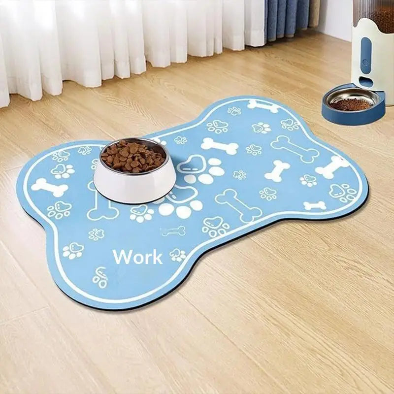 tapis sol chien chat imperméable antidérapant séchage rapide motif pattes