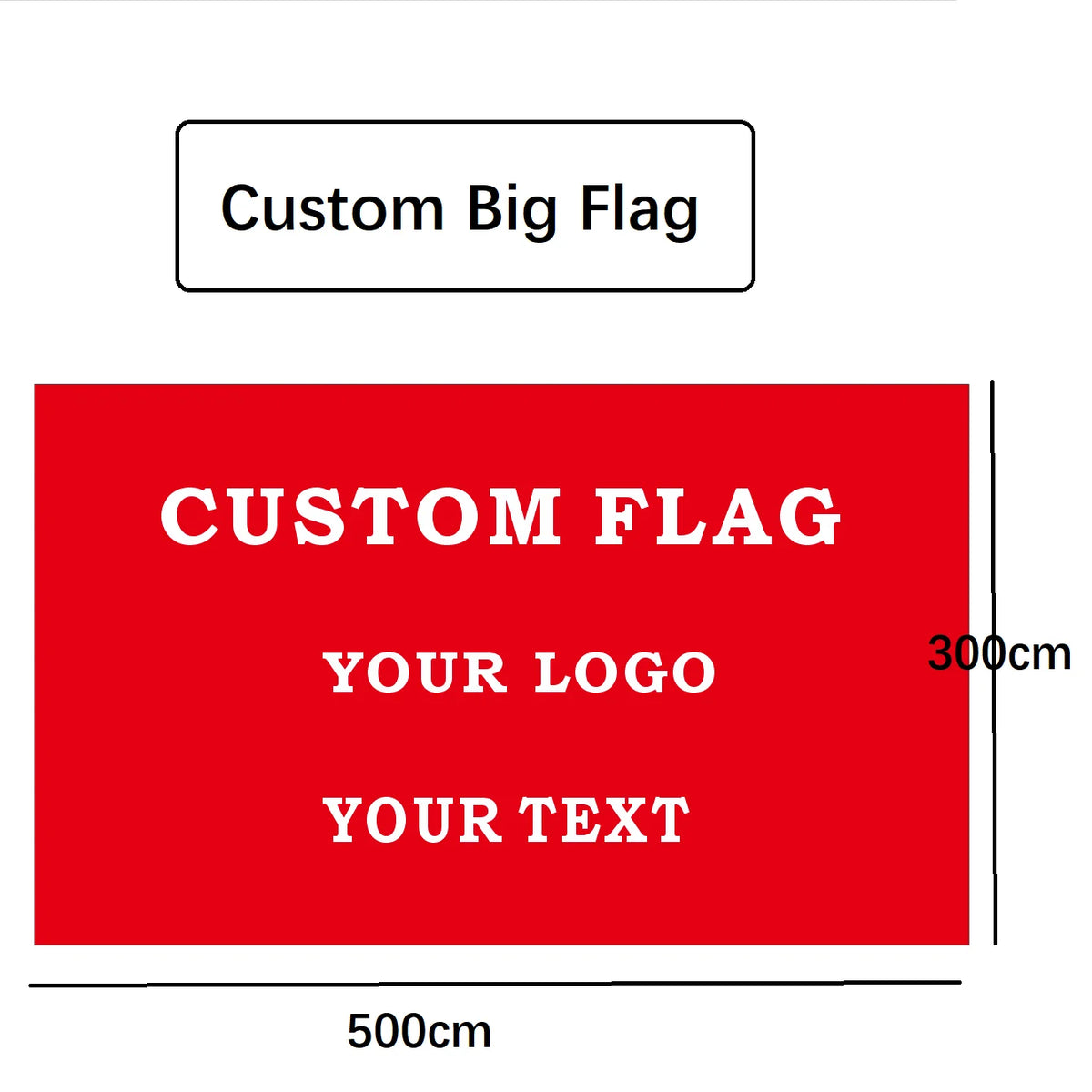 drapeau personnalisable rouge bleu blanc moderne 500x300cm métalliques polyester decoration