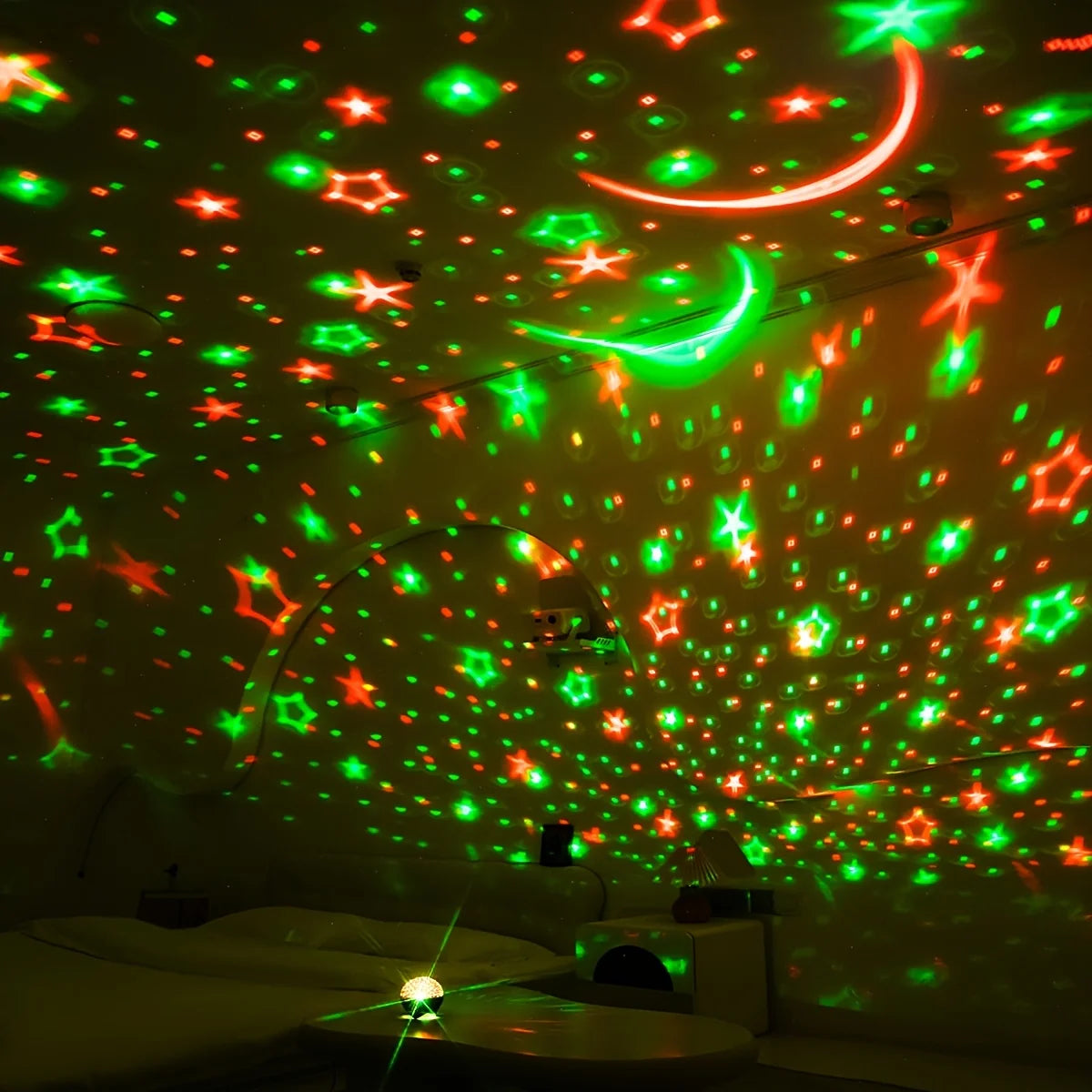 projecteur étoiles lune éclairage rgb changement couleurs automatique câble usb adhésif moderne décoration chambre