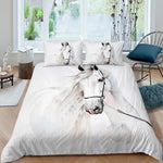 Literie chevaux couleur grise