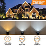 spots led étanches ip65 noirs modernes télécommande extérieur jardin allée