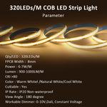ruban led flexible 12v 3000k 4000k 6000k dimmable decoration maison moderne