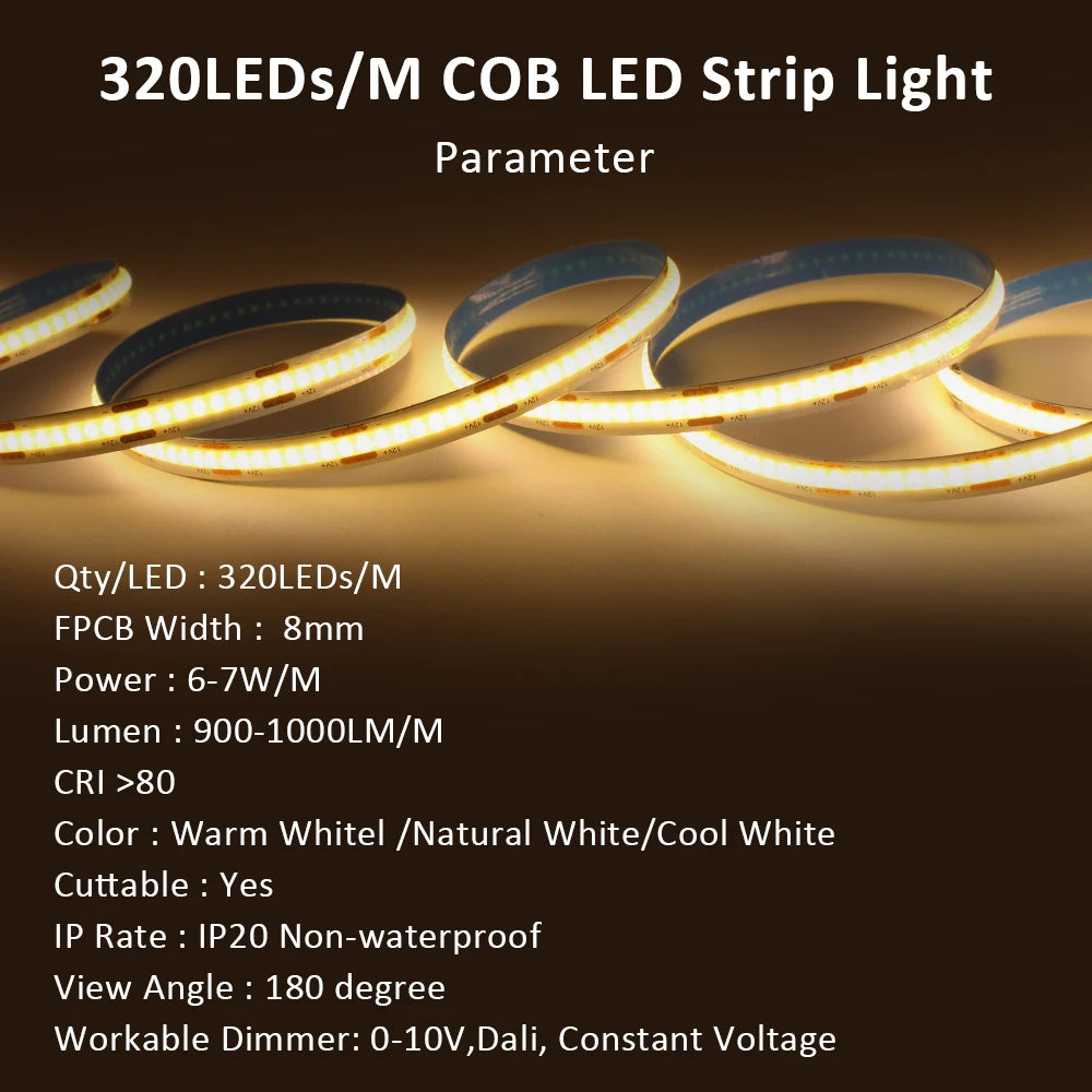 ruban led flexible 12v 3000k 4000k 6000k dimmable decoration maison moderne