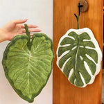 serviettes cuisine absorbantes vert feuille imprimée texturées maison adultes