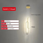 Suspension lumineuse moderne forme pince papier noir or câble suspendu interrupteur tactile