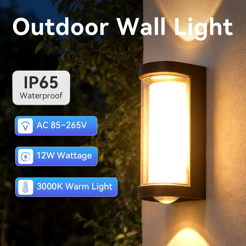 lampe murale extérieure led ip65 noir moderne facile contemporaine abs