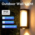 lampe murale extérieure led ip65 noir moderne facile contemporaine abs