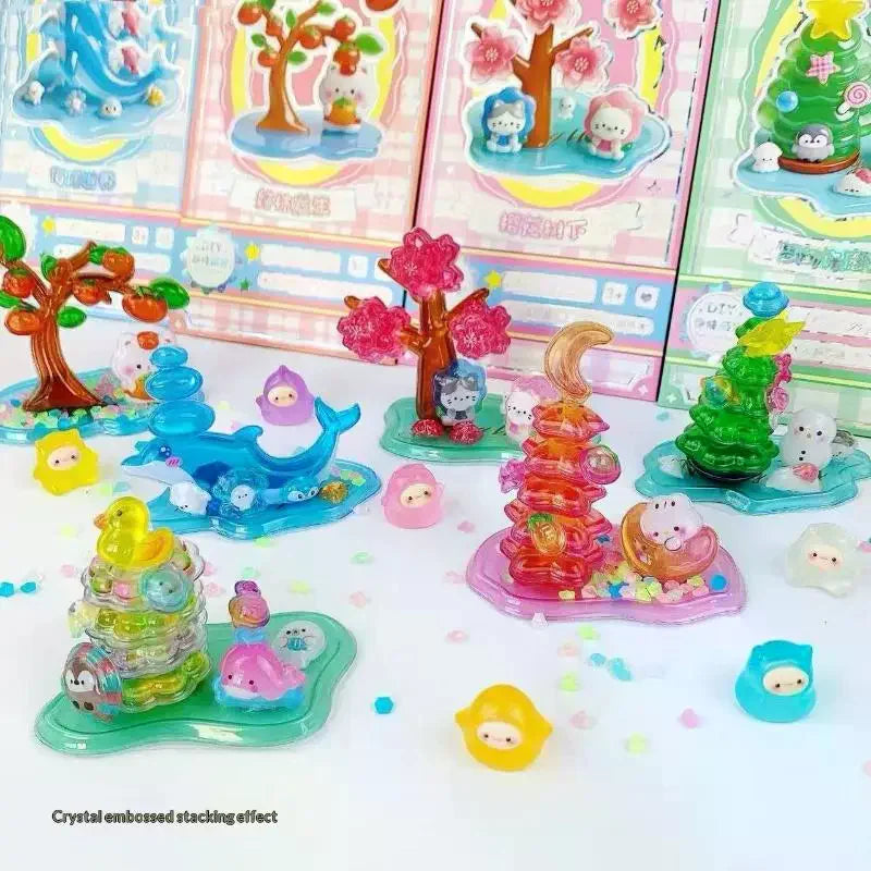autocollants 3D mignons animaux fruits étoiles kawaii multicolores bricolage scrapbooking enfants six douze années