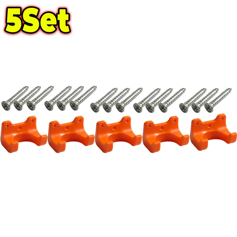 porte outils mural orange 3d moderne vis fixations poignées outils garage stockage