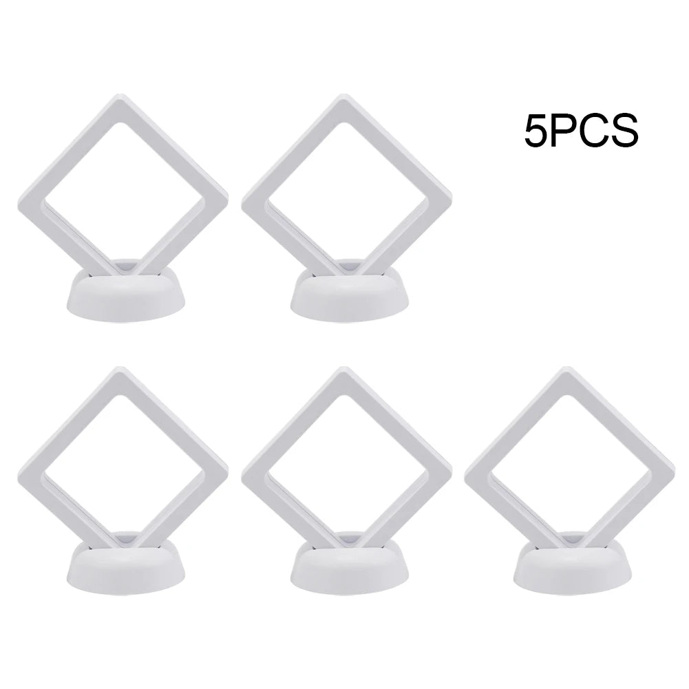 présentoir bijoux moderne transparent noir blanc support rotatif minimaliste 10 pièces