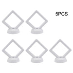 présentoir bijoux moderne transparent noir blanc support rotatif minimaliste 10 pièces