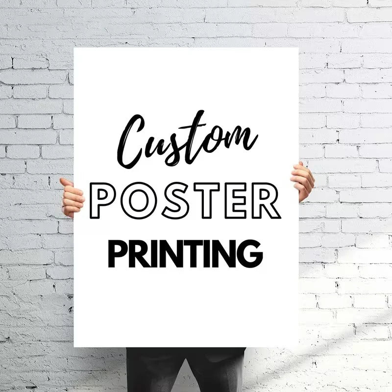 poster personnalisé texte noir minimaliste décoration murale photo famille animaux mariage paysage maison