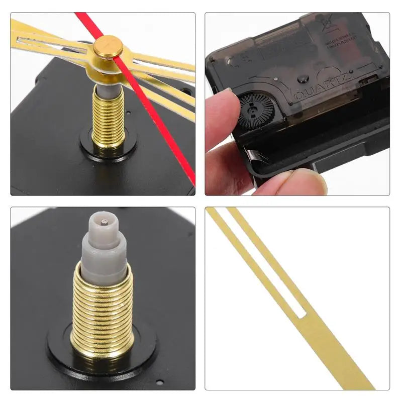 accessoires horloge murale mouvement quartz kit bricolage pièces rechange aiguilles secondes rouges modernes minimalistes