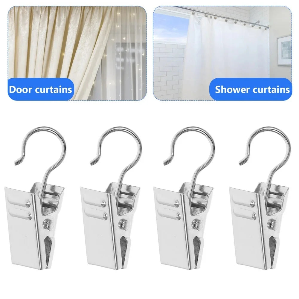 pinces rideau clips métal argenté moderne 20pcs 30pcs 50pcs decoration fenetre accessoire