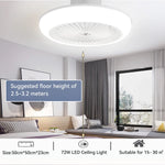 ventilateur plafonnier led moderne blanc grille ventilation télécommande couleurs adjustable 249 2000 lumens