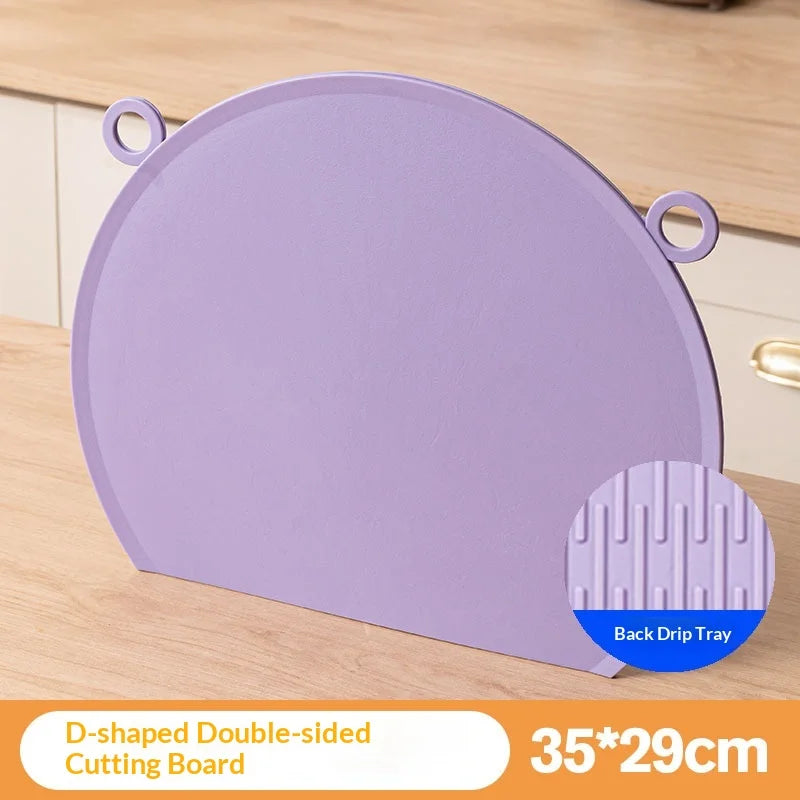 planche découper moderne rouge violet noir anneaux 29cm 35cm