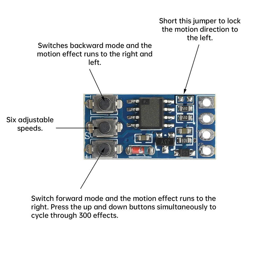 contrôleur lumière led rgb bleu noir modes clignotement circuits imprimés compact moderne composants électroniques