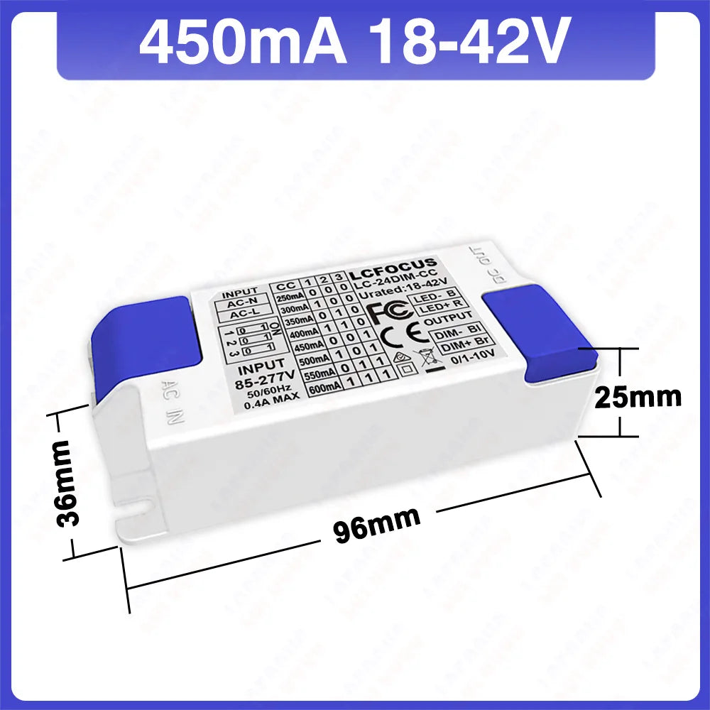 driver led 10v dimmable 18 42v blanc bleu moderne câbles noirs interrupteur rotatif ans