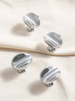 boutons porte argenté moderne élégants meubles chambre tiroirs cuisine lisses brillants travaux bois européens