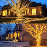 guirlande lumineuse solaire dorée modes étanches noël extérieure moderne decoration jardin led fil cuivre