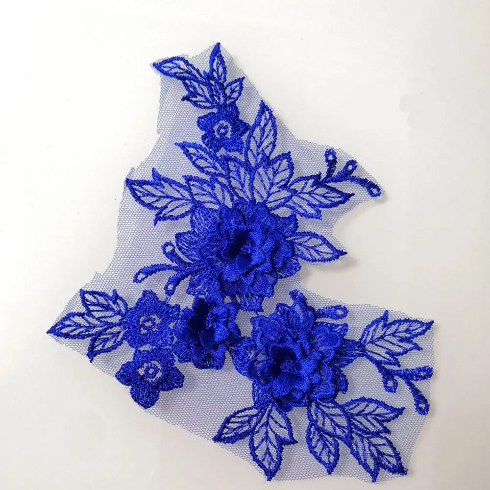 applique textile brodé fleurs doré clair broderie fine adult femelle polyester