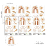 stickers muraux arc ciel multicolores enfants decoration moderne vinyle