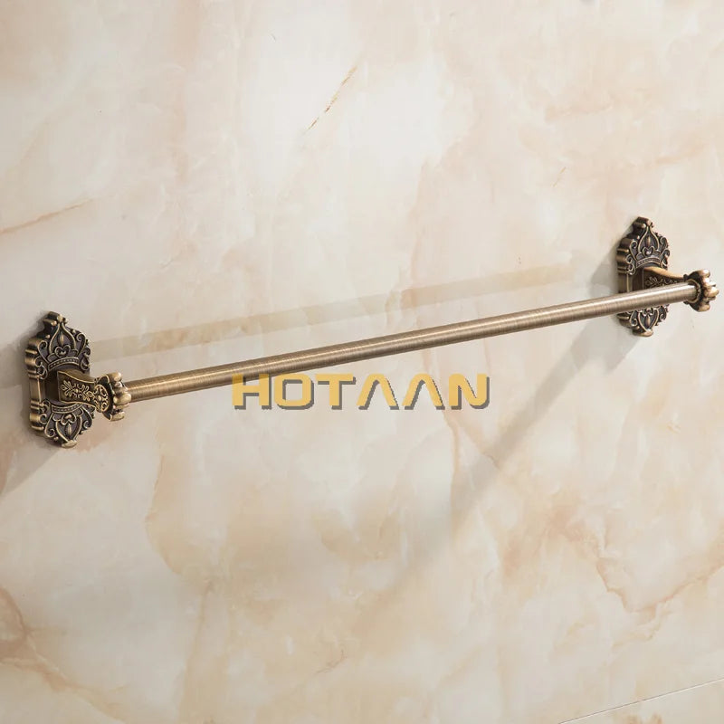 porte serviettes mural bronze ornements floraux vis fixations classique aluminium servant domestique