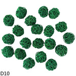décoration intérieure boules rotin artificielles couleur rouge jaune vert rose blanc noir