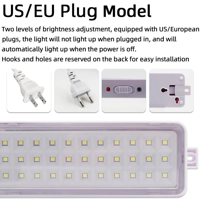 lampe led urgence rechargeable modes blanc gris moderne portable campingextérieur