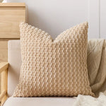 citrouilles noires halloween coussin housse orange fluffy faux duvet zippée soft deco