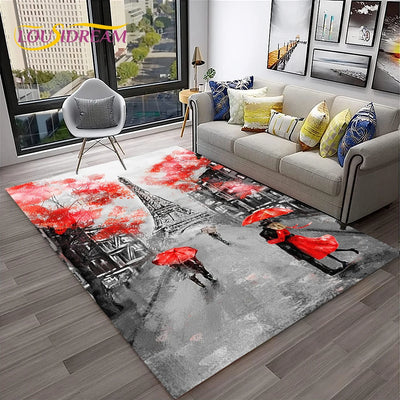 Tapis rétro Tour Eiffel Paris salon