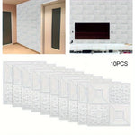 panneaux decoratifs murals blancs motifs floraux modernes resitants humidite stickers adhesifs chambre salon cuisine
