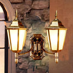 applique murale extérieure ip65 led noir or vintage détails sculptés classique résistante eclairage balcon
