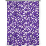 rideau douche violet étoiles blancs moderne métalliques 12 crochets polyester dimensions variées