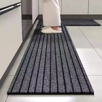 tapis sol antidérapant polyester moderne gris absorption eau facile nettoyage intérieur porte