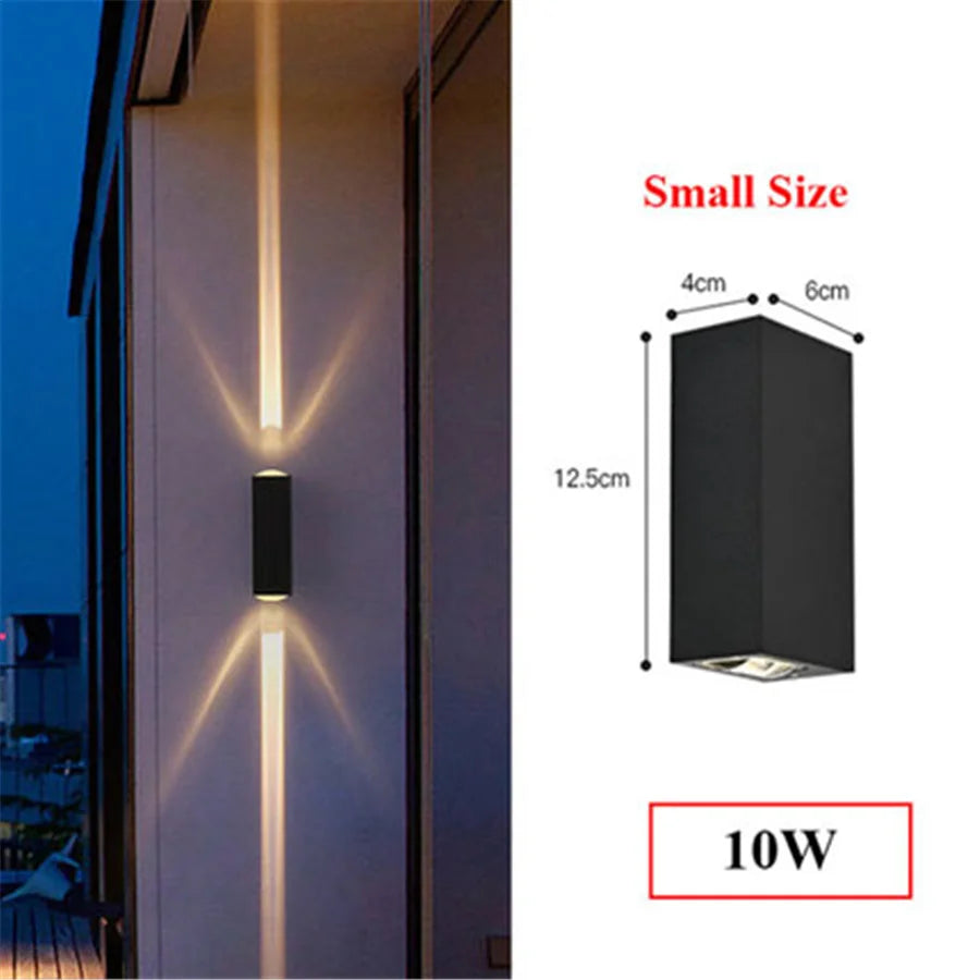 lampes murales led extérieures étanches modernes 6w 10w 20w noir jaune blanc rouge bleu