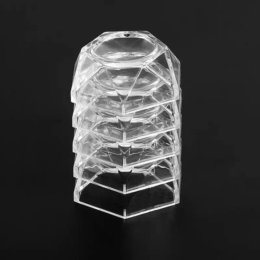 présentoir transparent support présentation acrylique facettes géométriques moderne boule clip base décoration