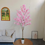 arbre artificiel fleurs rose clair moderne pot extérieur decoration maison jardins patios anniversaires