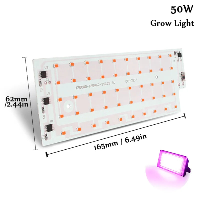 projecteur led 50w blanc matrice diodes moderne 180deg vis ac220v