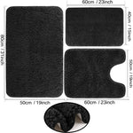 ensemble tapis bain chenille doux absorbant secage rapide motif rayures salle bain