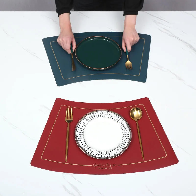 Napperon festonné vert Ombre Interieur vue rapprochée