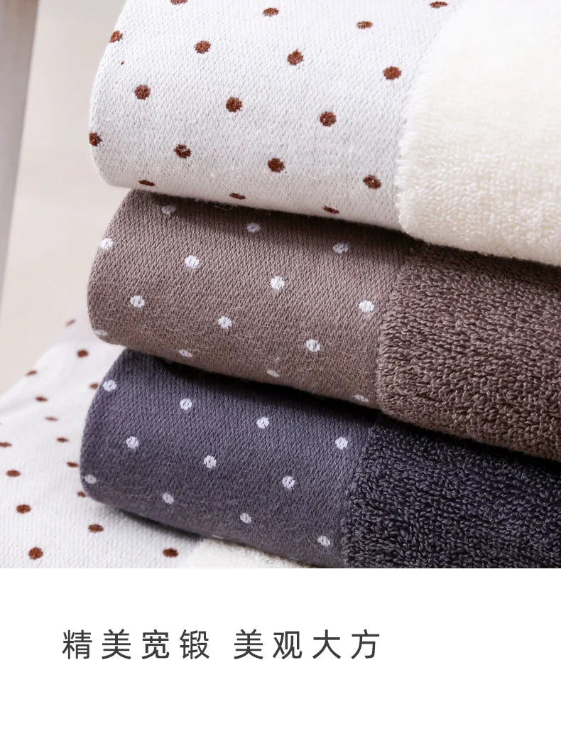 serviettes bain coton absorption rapide gris marron beige clair moderne points blancs pâques dimensions