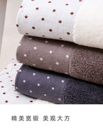 serviettes bain coton absorption rapide gris marron beige clair moderne points blancs pâques dimensions