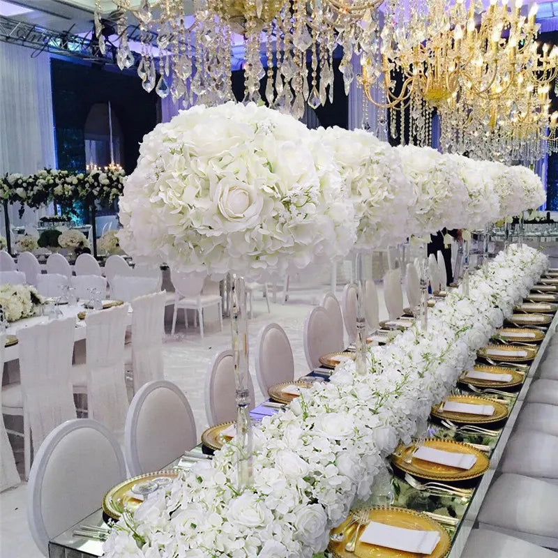 Fleur artificielle en soie bleue 100 cm pour composition florale