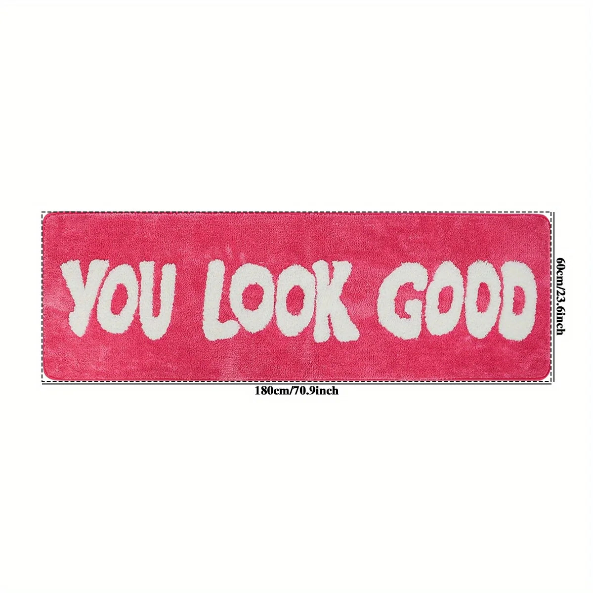 tapis orange moderne lettres blanches antidérapant polyester salle bain cuisine