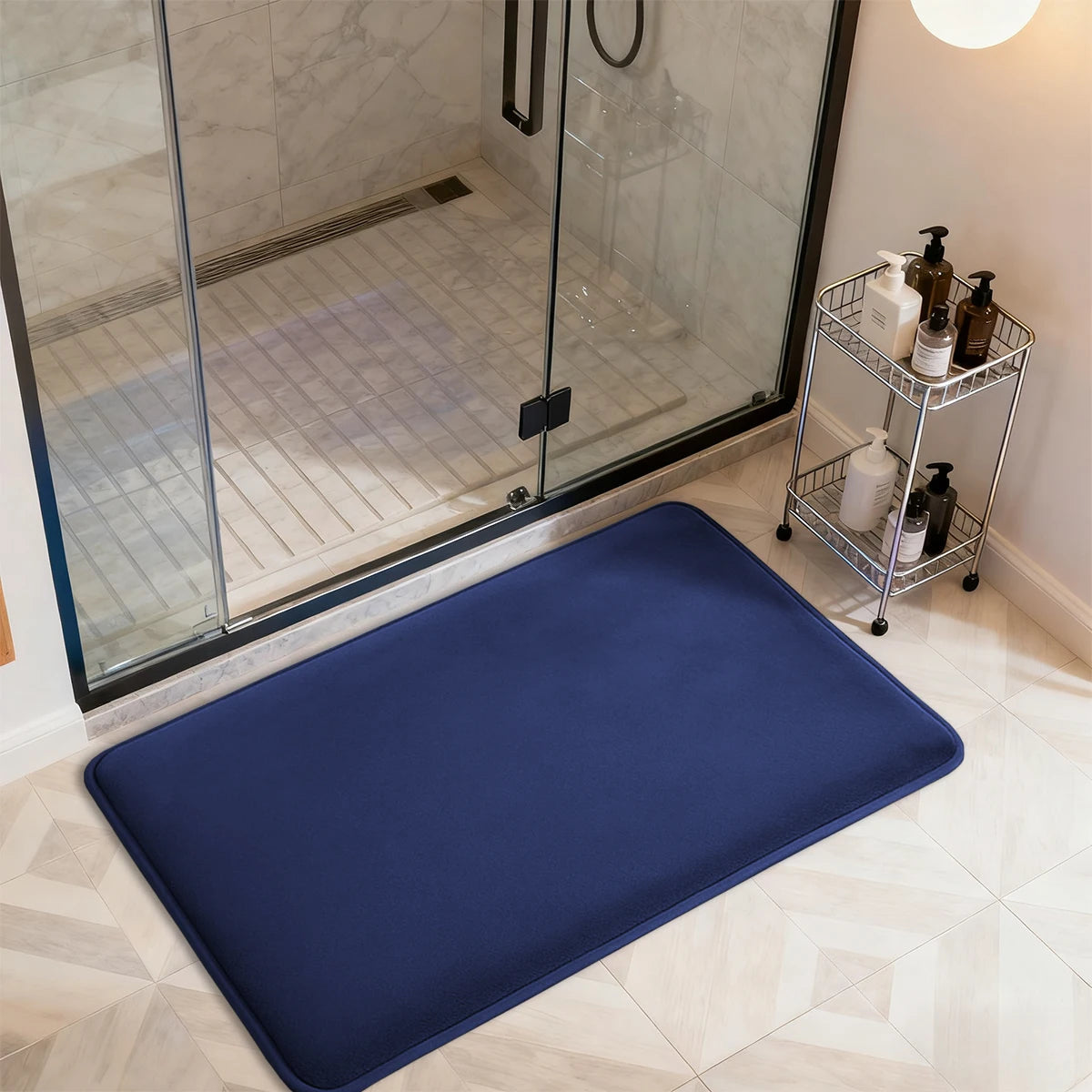 tapis bain antidérapant gris foncé moderne texture coral fleece 60x40cm 80x50cm