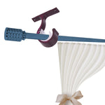 support rideau moderne clips blanc violet doré opacité