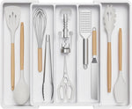 organisateur tiroir couteaux ustensiles cuisine plat noir modernes multifonctionnels pliables modulables rangement vaisselle