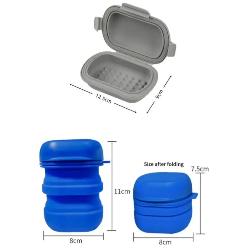 boîte savon pliable moderne bleu vert rose gris mat anti fuite voyage